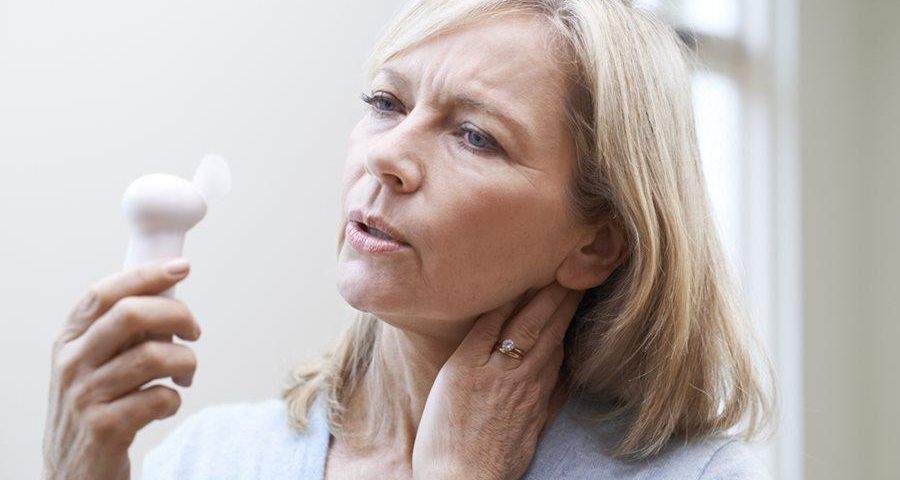 Women suffering from menopause symptoms
